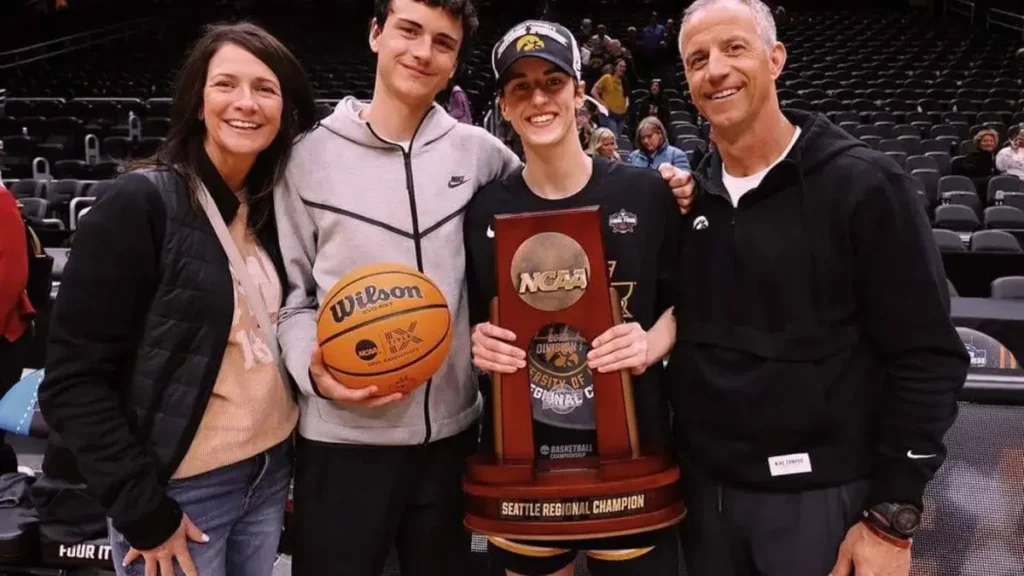 Caitlin Clark with family