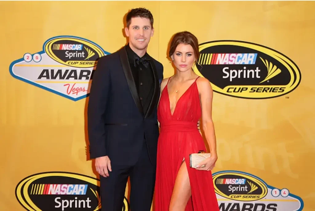 Denny Hamlin with wife