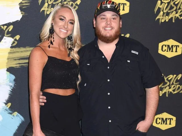 Luke Combs with wife